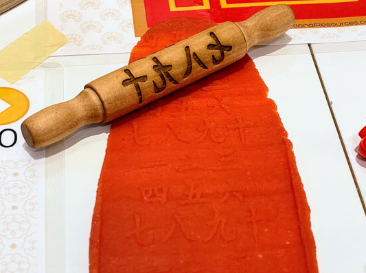 Chinese Numbers Texture Pattern Roller
