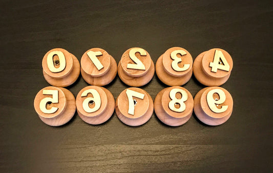 Wooden Number Stampers
