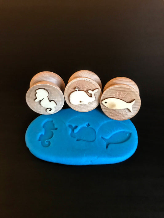 Wooden Ocean Animal Stampers