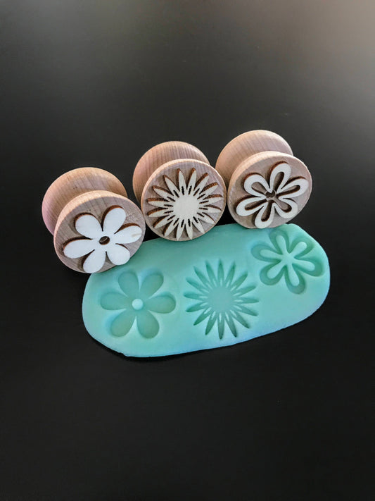 Bold Wooden Flower Stampers