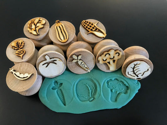 Wooden Vegetable Stampers