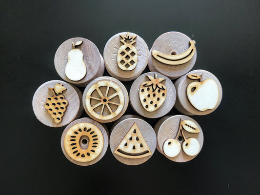 Wooden Fruit Stampers