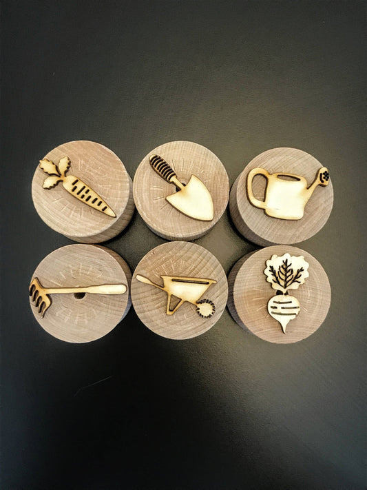 Wooden Veggie Garden Stampers
