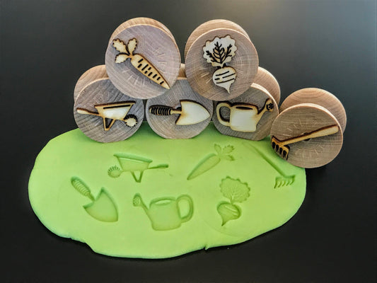 Wooden Veggie Garden Stampers