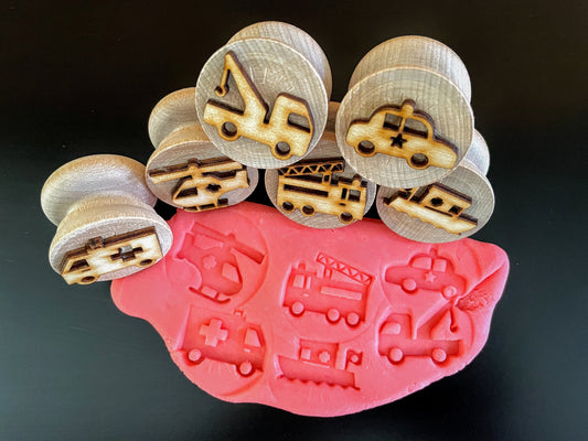 Wooden Rescue Vehicle Stampers