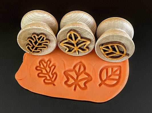 Wooden Fall Leaf Stampers