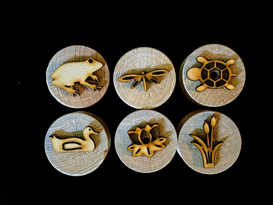 Wooden Pond Life Stamper Set