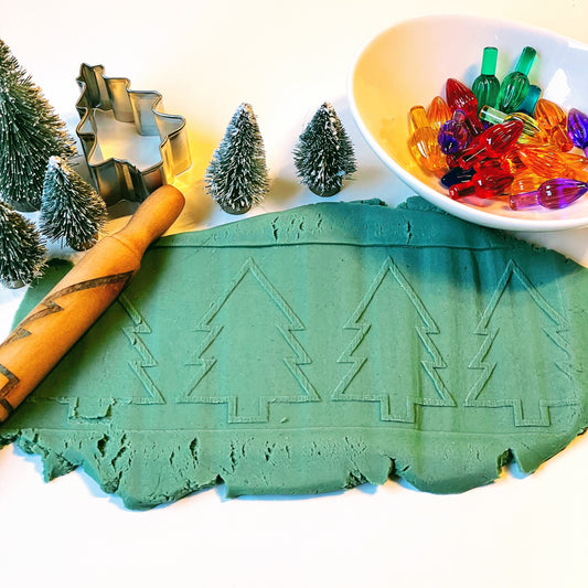 Wooden Build-A-Tree Roller || 5" Laser Engraved Texture Roller