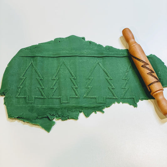 Wooden Build-A-Tree Roller || 5" Laser Engraved Texture Roller