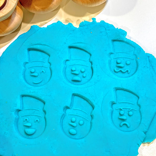 Sno-motional Snowmen || Wooden Sensory Stampers