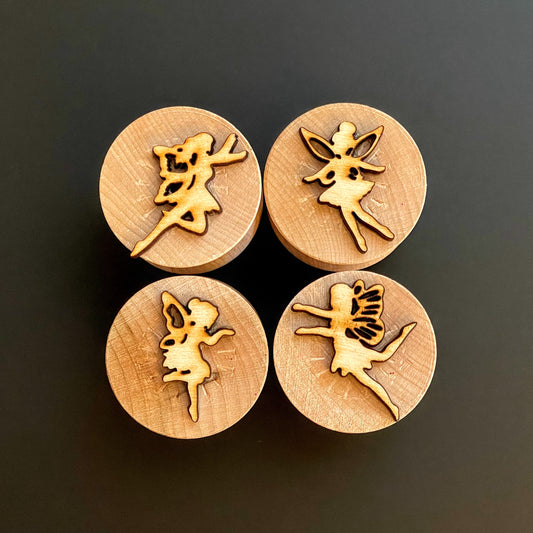 Fairy Stampers || Set of 4 Wooden Fairy Stamps