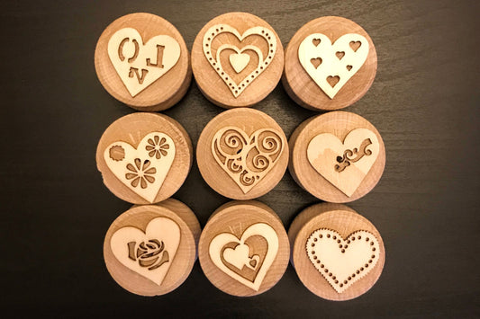Wooden Heart Stampers