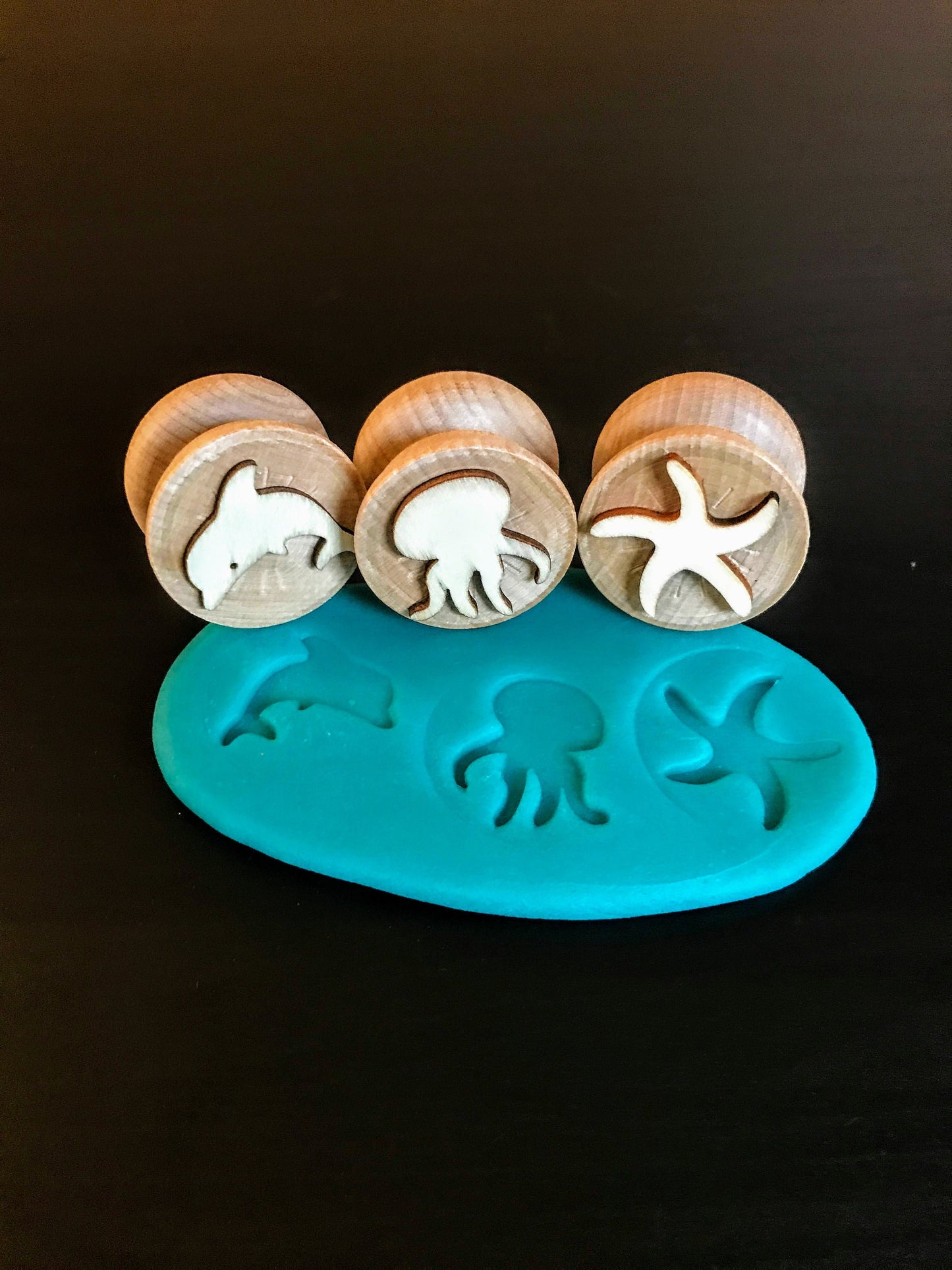 Wooden Ocean Animal Stampers