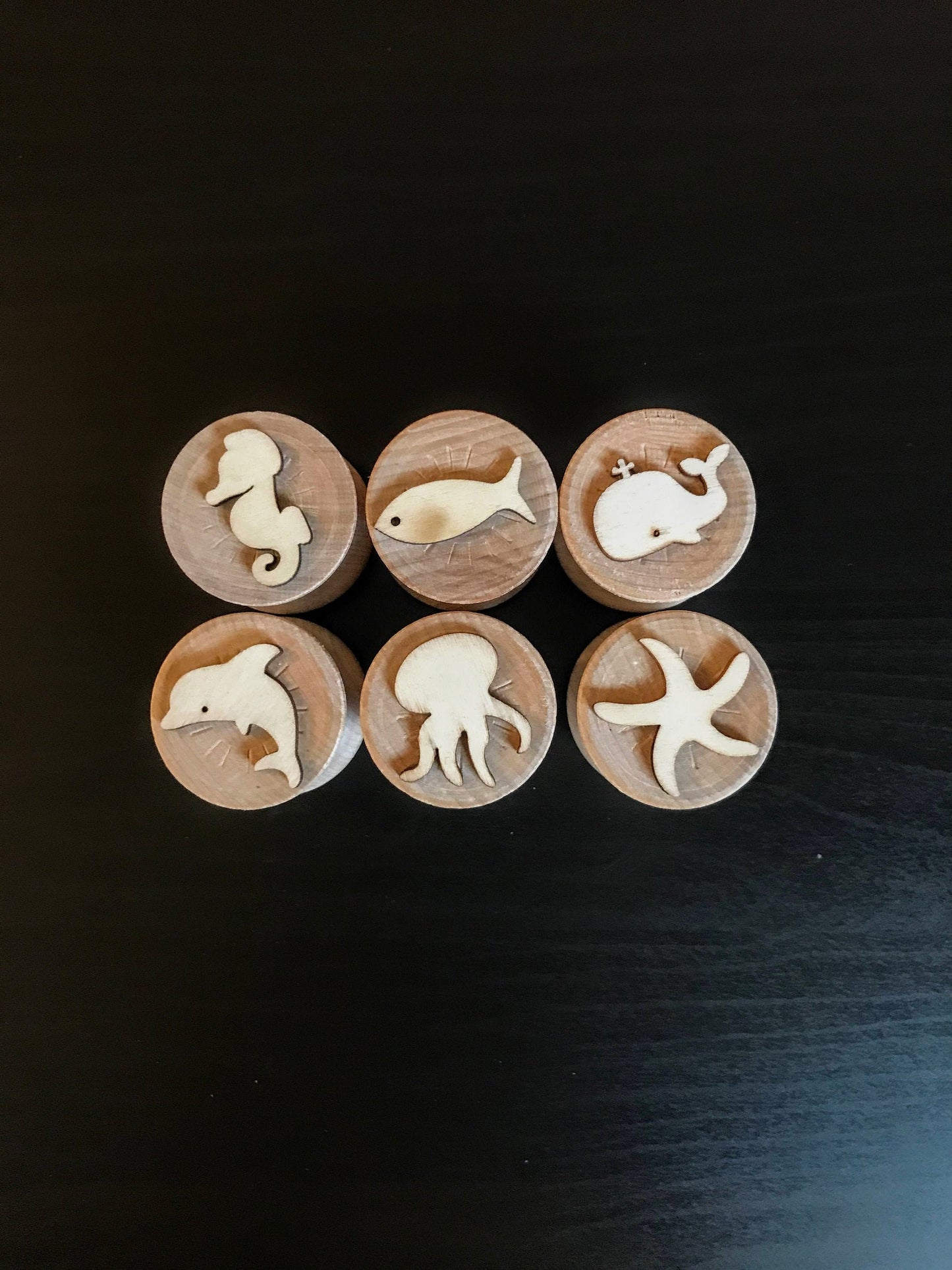 Wooden Ocean Animal Stampers