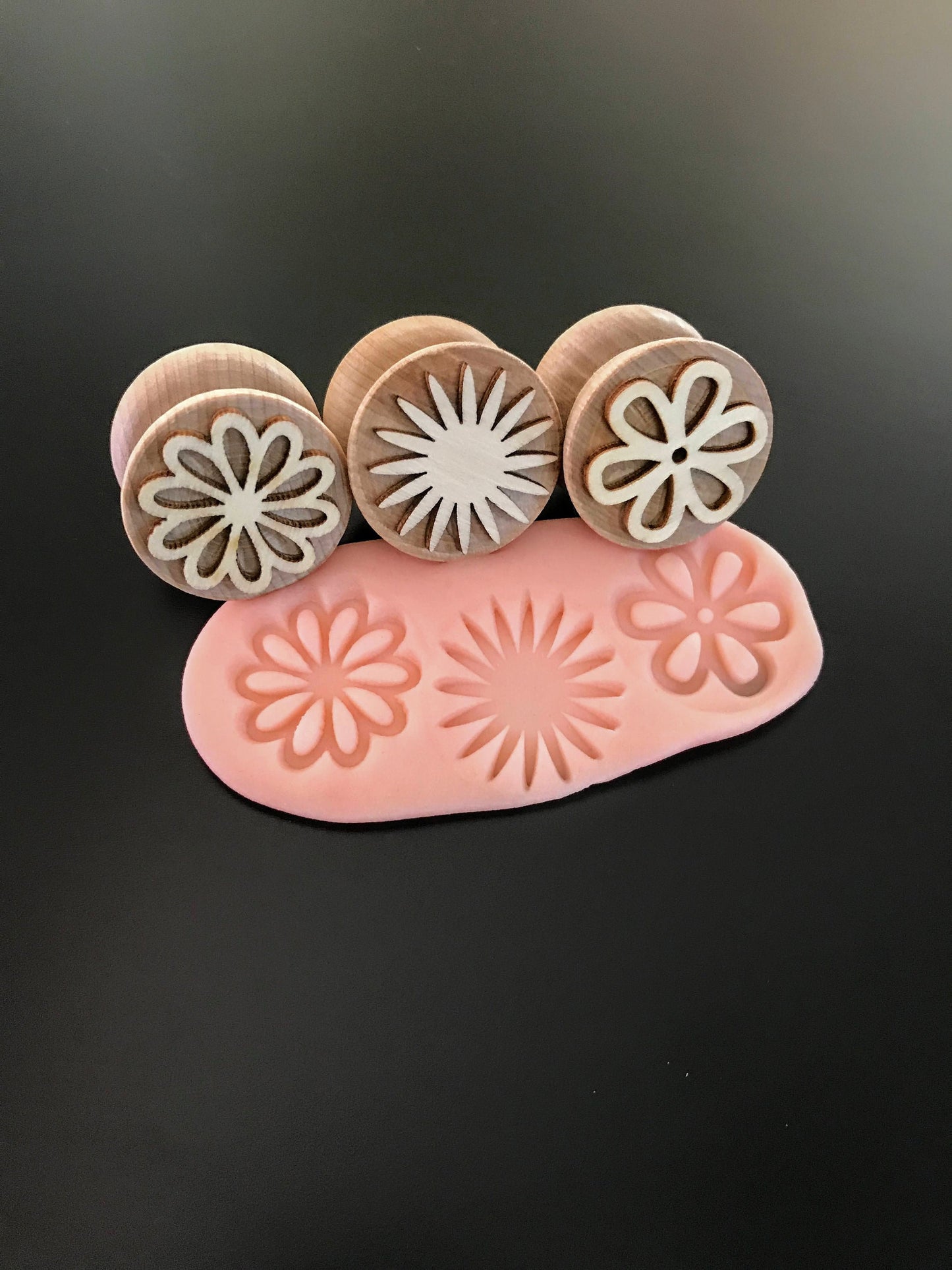 Bold Wooden Flower Stampers