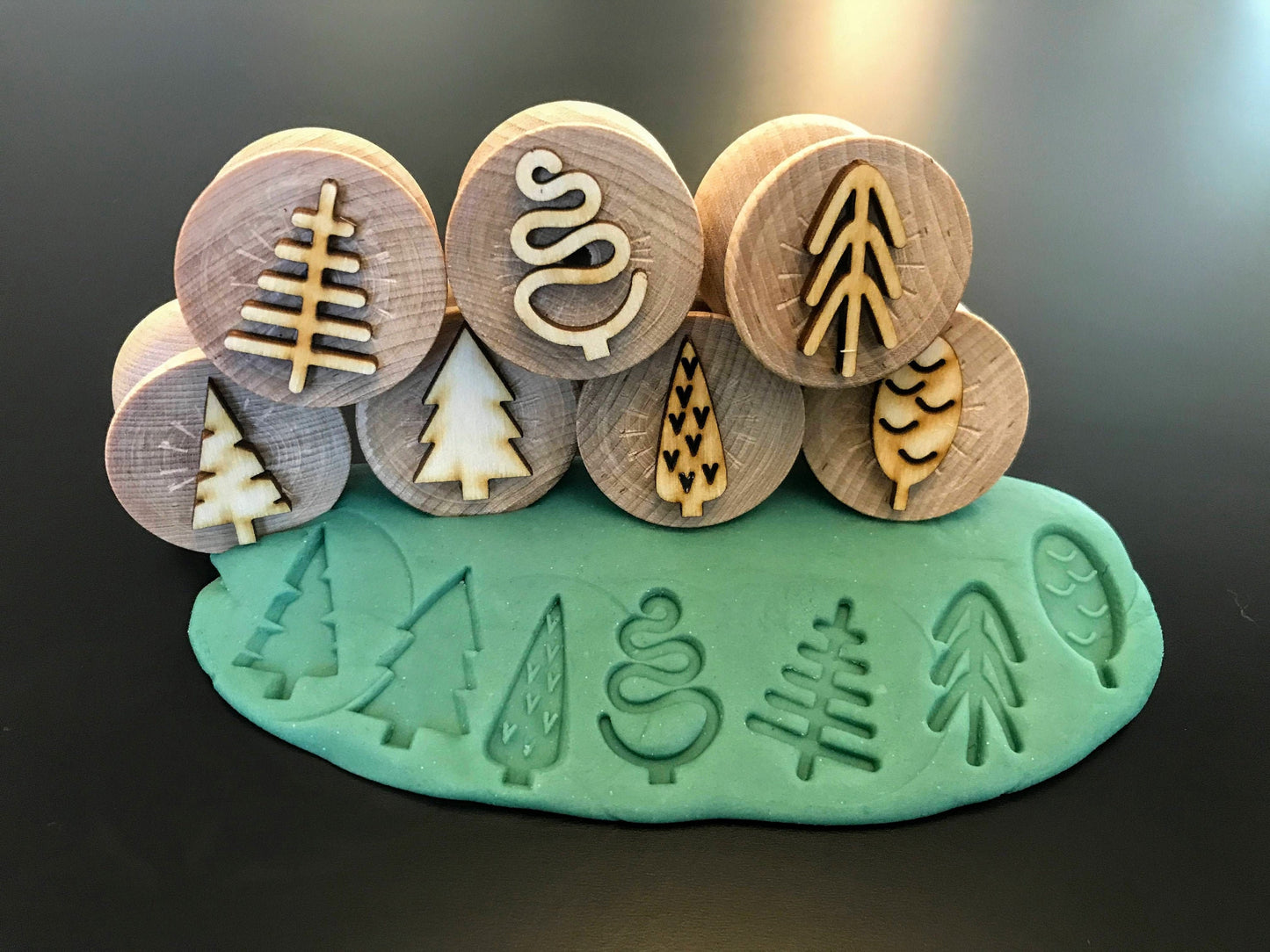 Wooden Evergreen Stampers