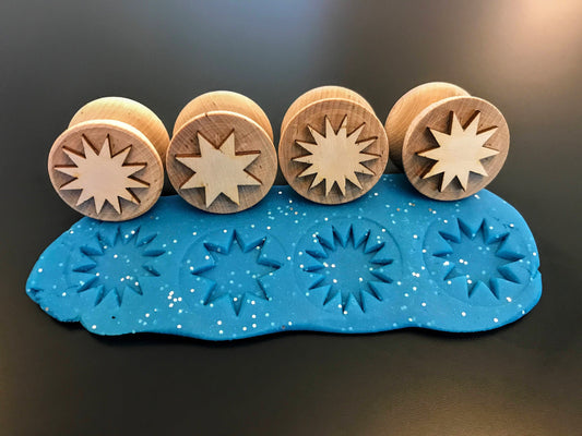 Wooden Multi Point Star Stampers