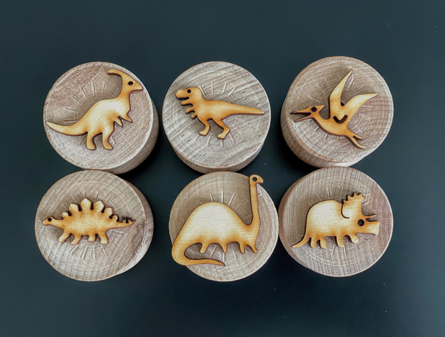 Wooden Dinosaur Stampers