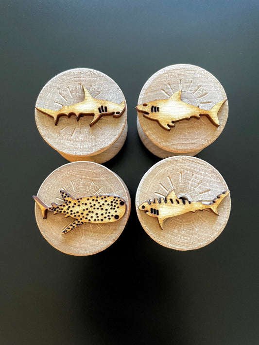 Wooden Shark Stampers