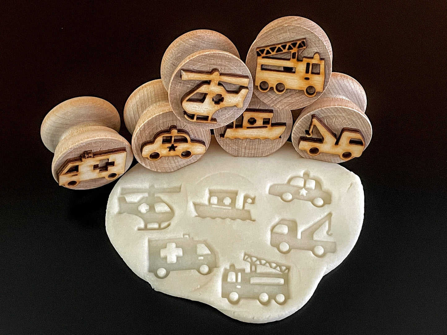 Wooden Rescue Vehicle Stampers