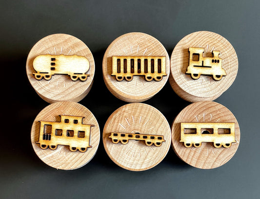 Wooden Train Car Stampers