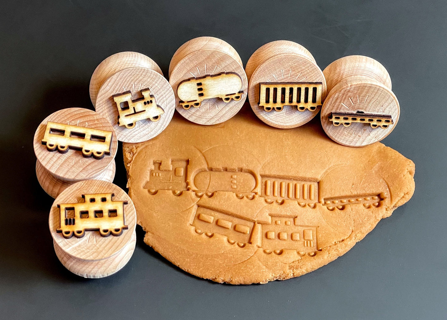 Wooden Train Car Stampers