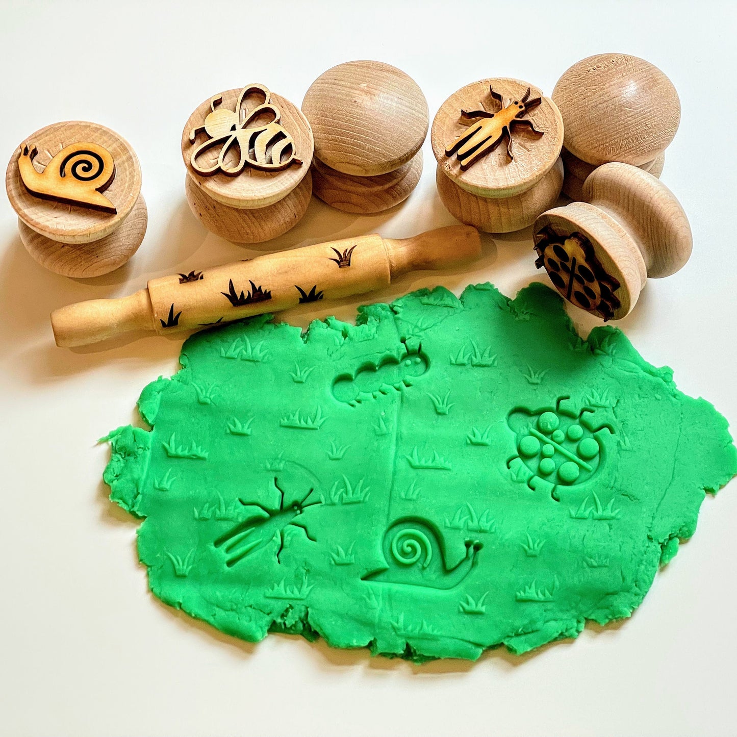 Wooden Garden Bug Stampers