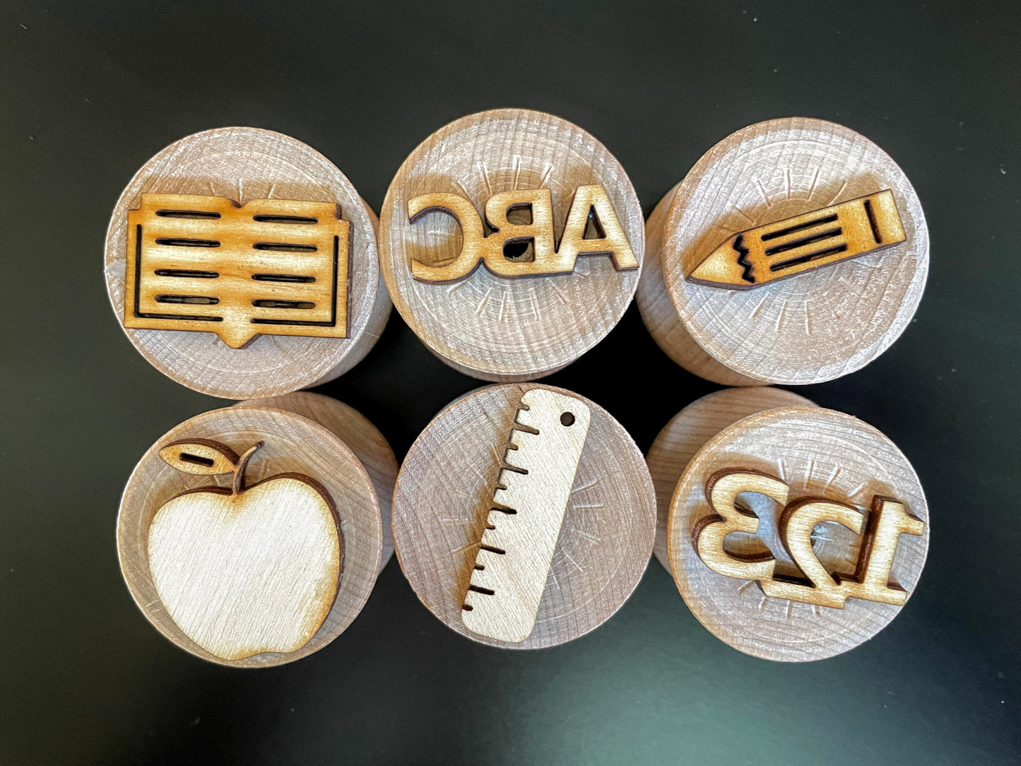 Back to School Stampers || Wooden Sensory Stampers